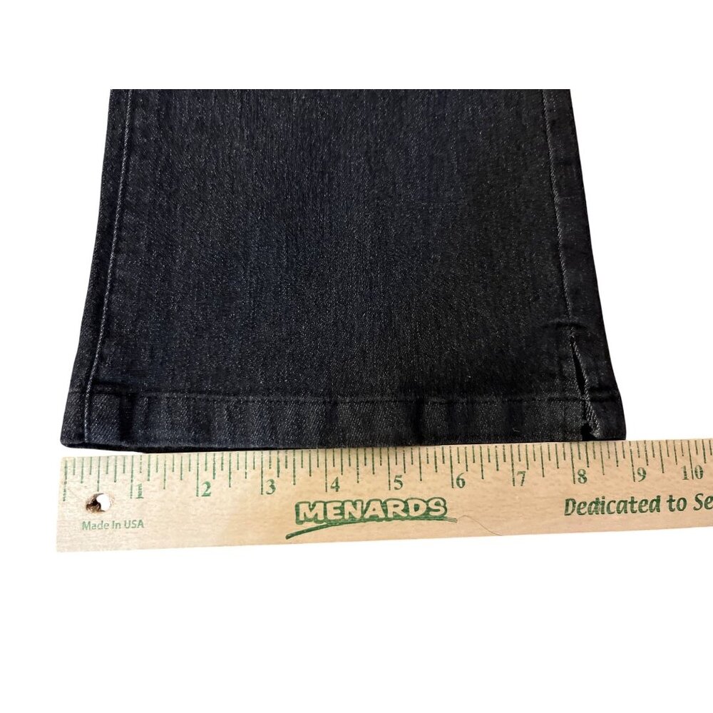 Judy Blue High Waist Black Jeans Womens M Lightweight Split Hem Stretch Denim - Picture 13 of 16